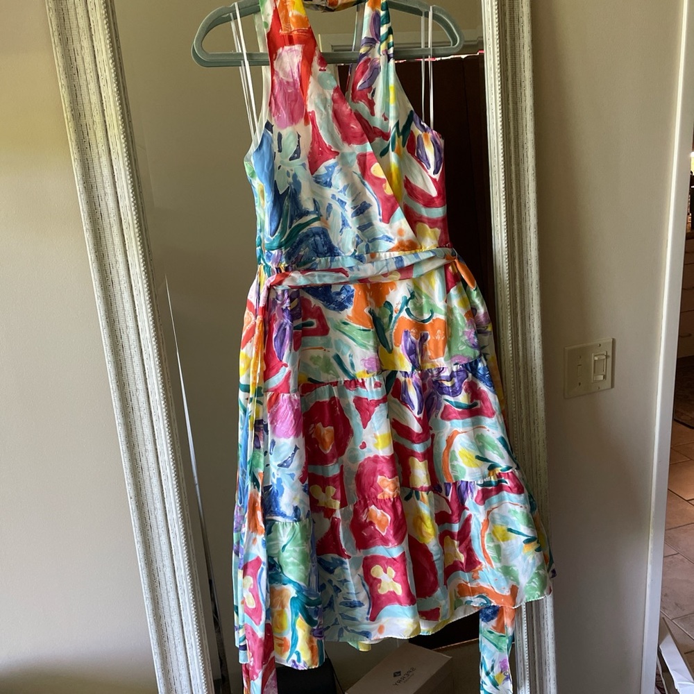 Lauren Ralph Lauren Silk Halter Dress